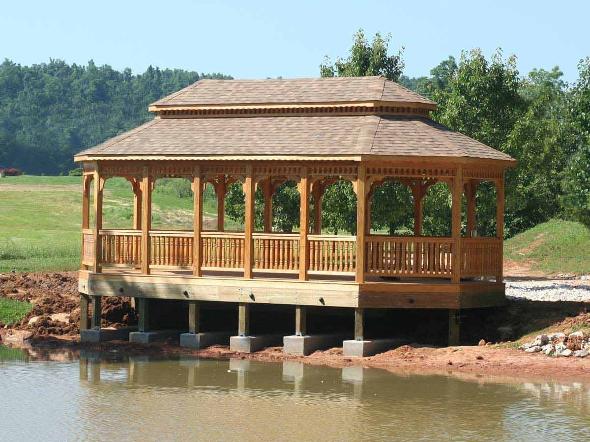 wooden gazebo беседки