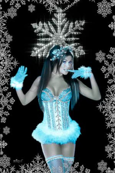 Новогодний анал с привлекательной снегурочкой в чулках