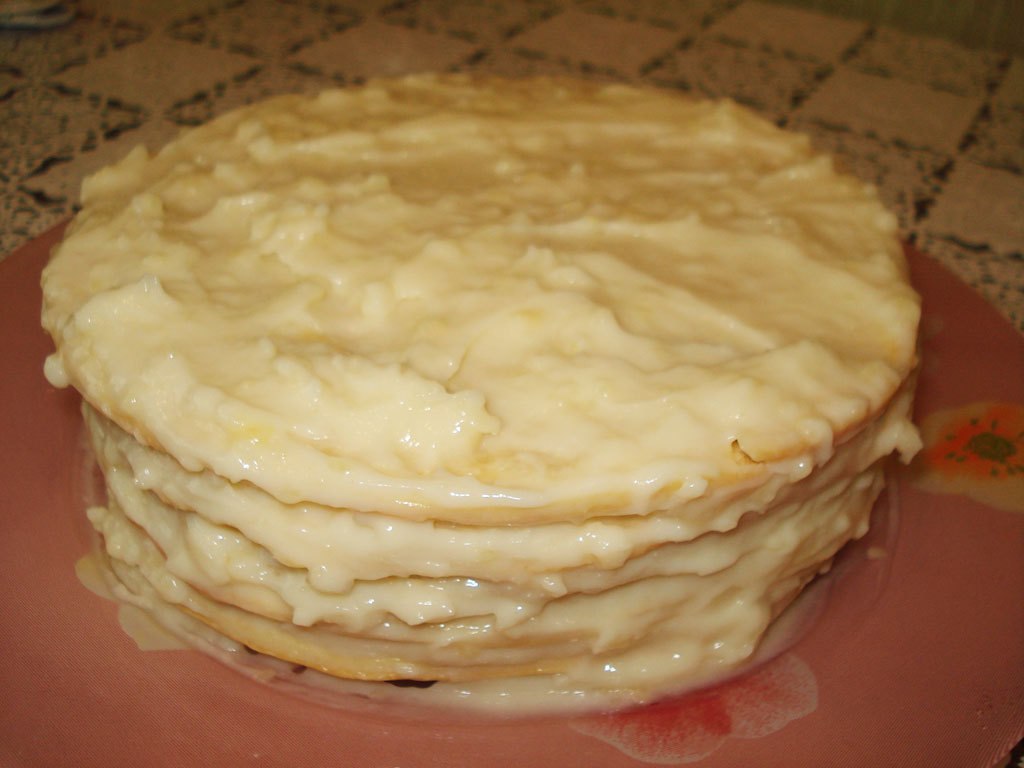 Крем для торта наполеон заварной классический рецепт с фото