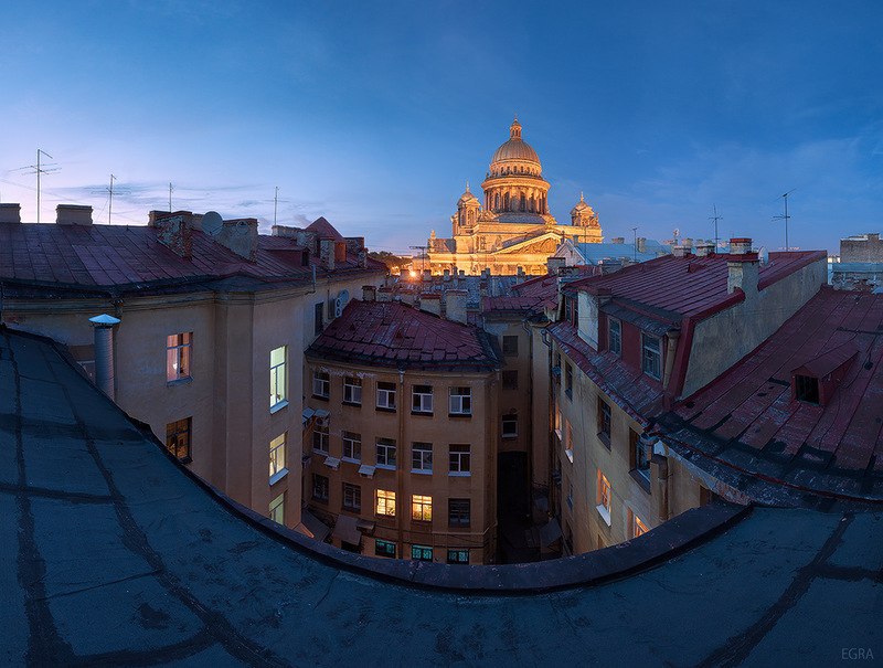 Крыши Санкт Петербурга с Петропавловской