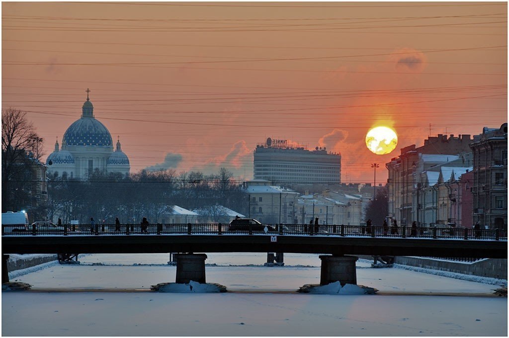 Восход солнца в санкт петербурге