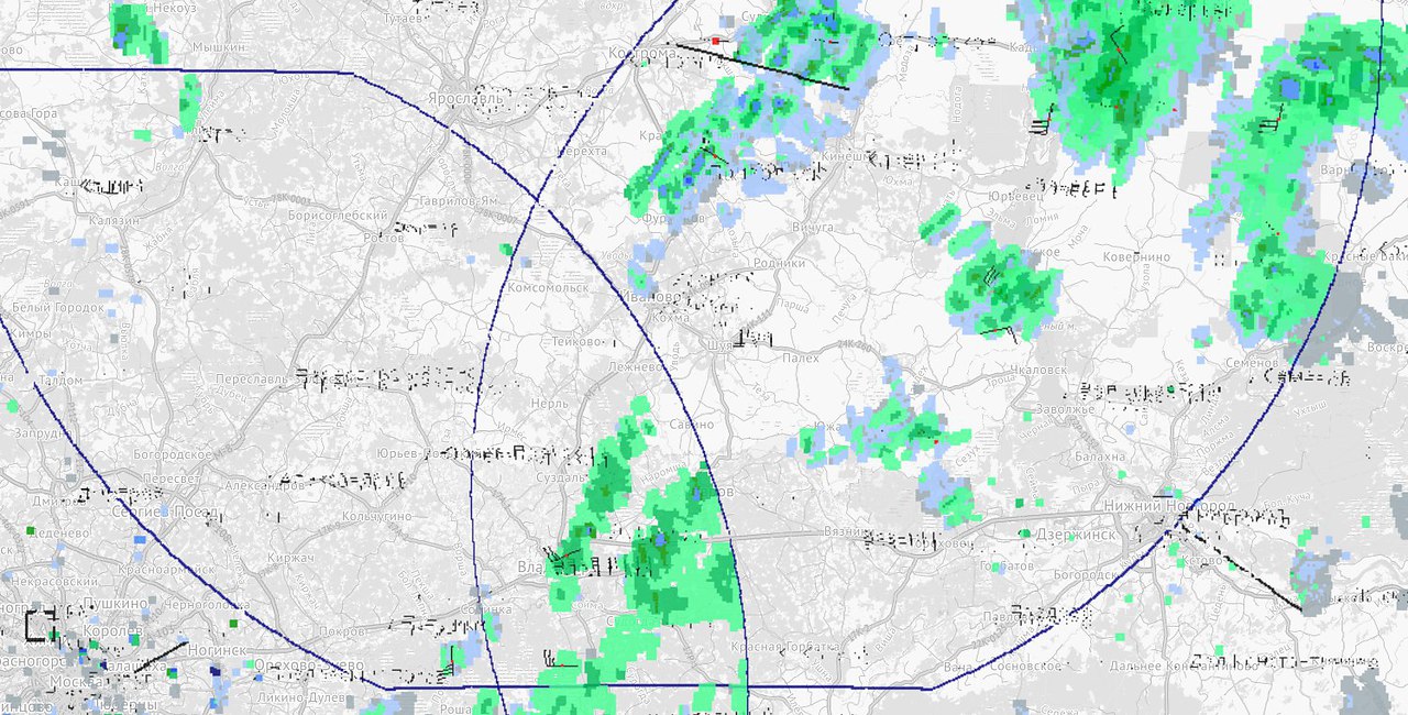 Карта осадков кимры в реальном