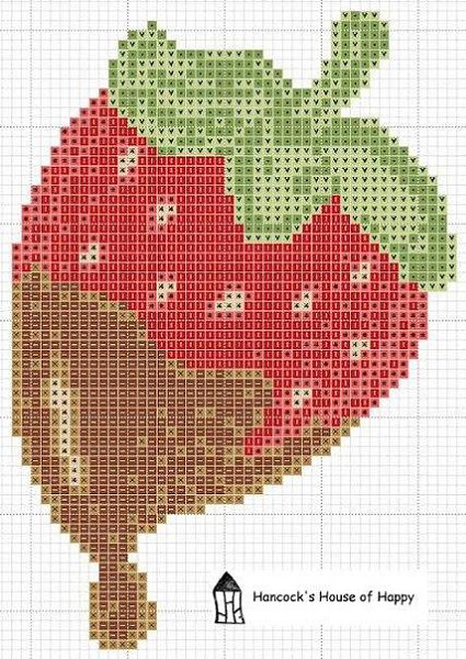 Клубника крестиком схема для начинающих