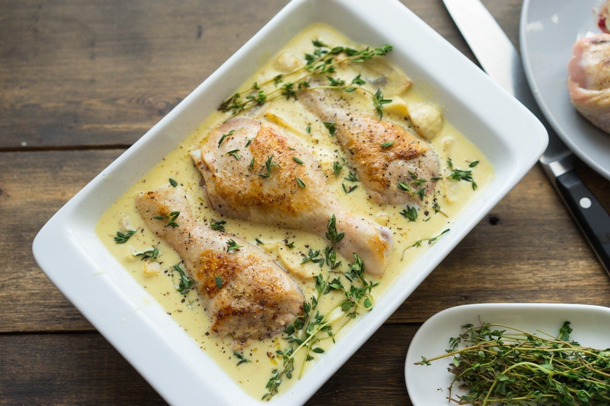 Курица в горчичном соусе на сковороде рецепт с фото