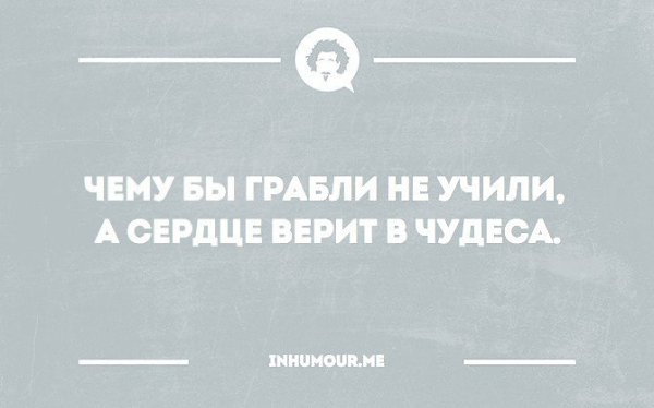 Картинки чему бы грабли не учили а сердце верит в чудеса прикольные