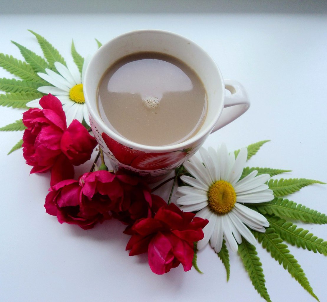 Morning Drink с цветами