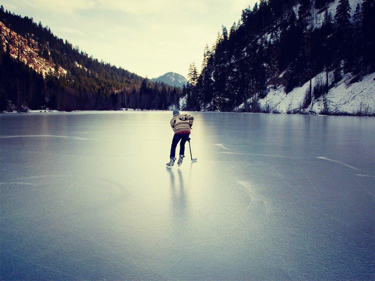 Ice skating mt shasta