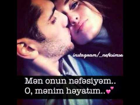 Картинки с надписями про любовь на азербайджанском
