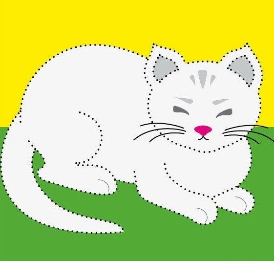 Фото рисунок кота обводить