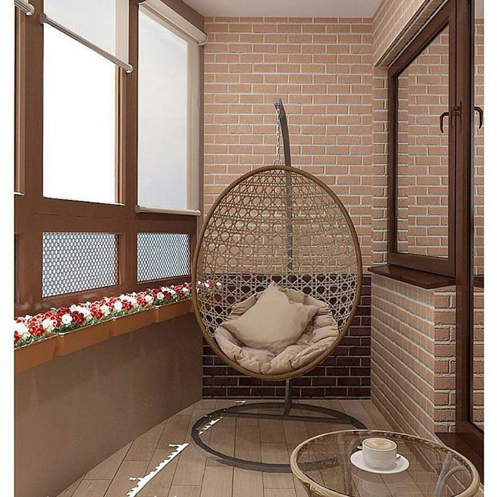 Мебель из ротанга на балконе фото