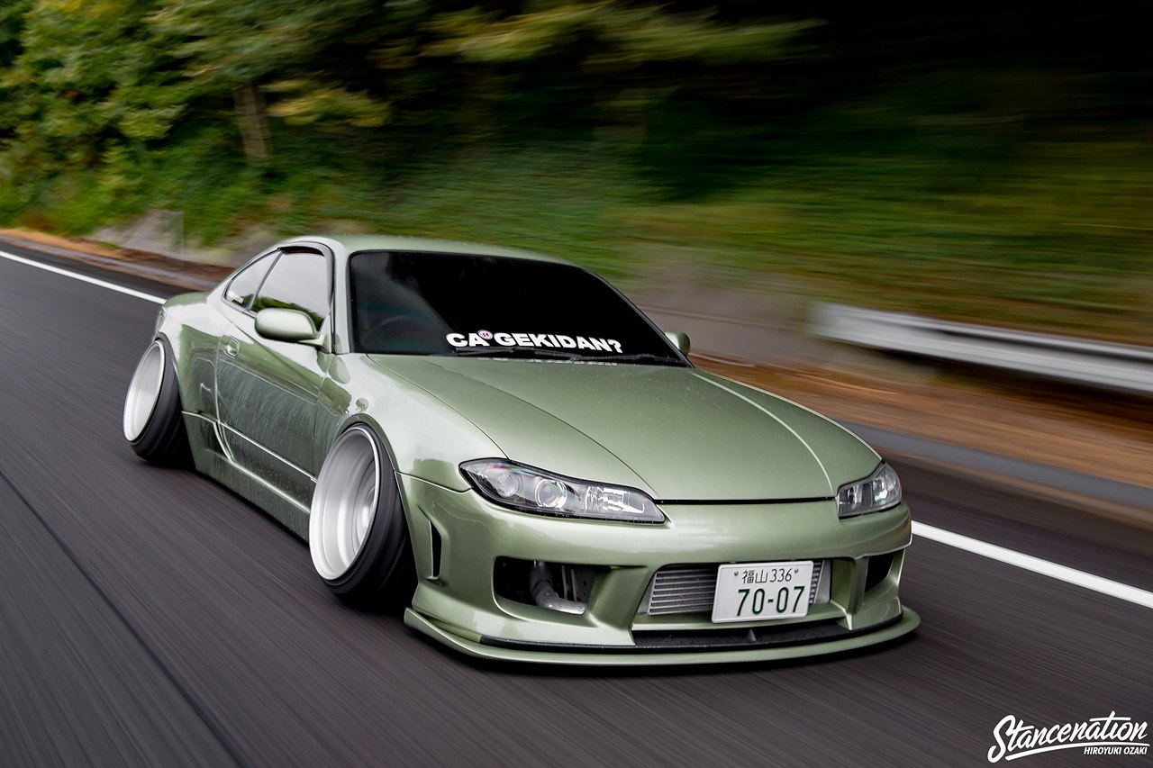 Nissan Silvia s15 зеленая