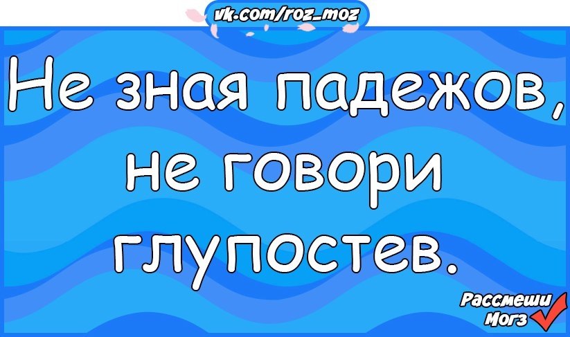 Не зная падежов не говори глупостев картинка