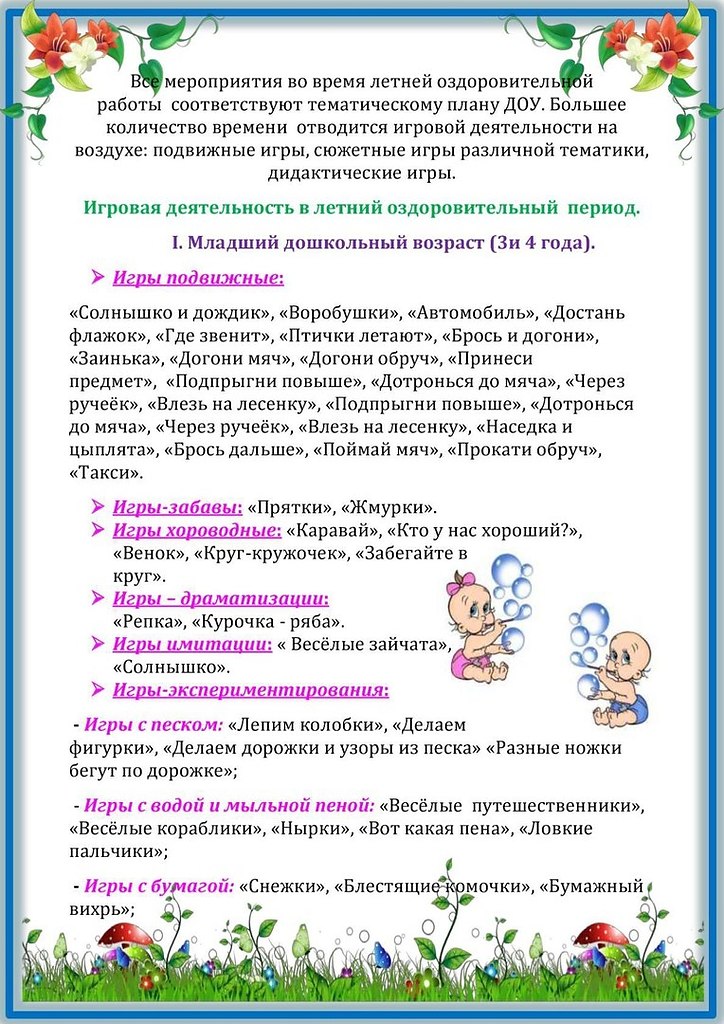 Организация работы с детьми в летний период консультация для воспитателей презентация