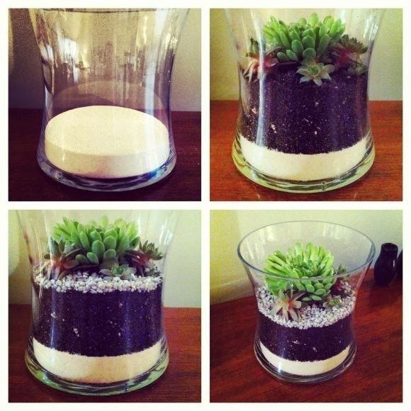 Посадка суккулентов в стеклянной вазе - Идеи для дома, №2037268783 ...