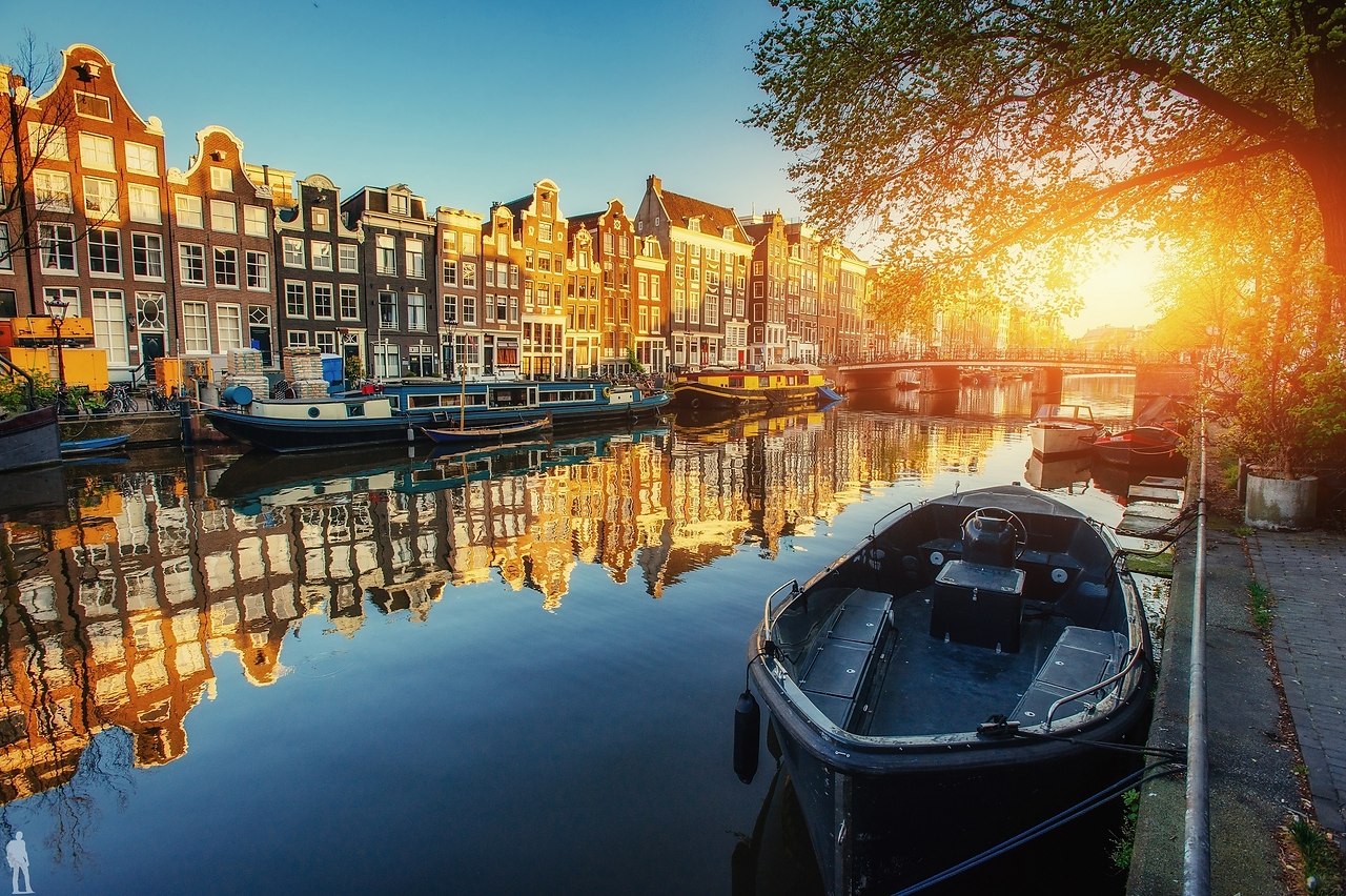 Нидерланды каналы Амстердама