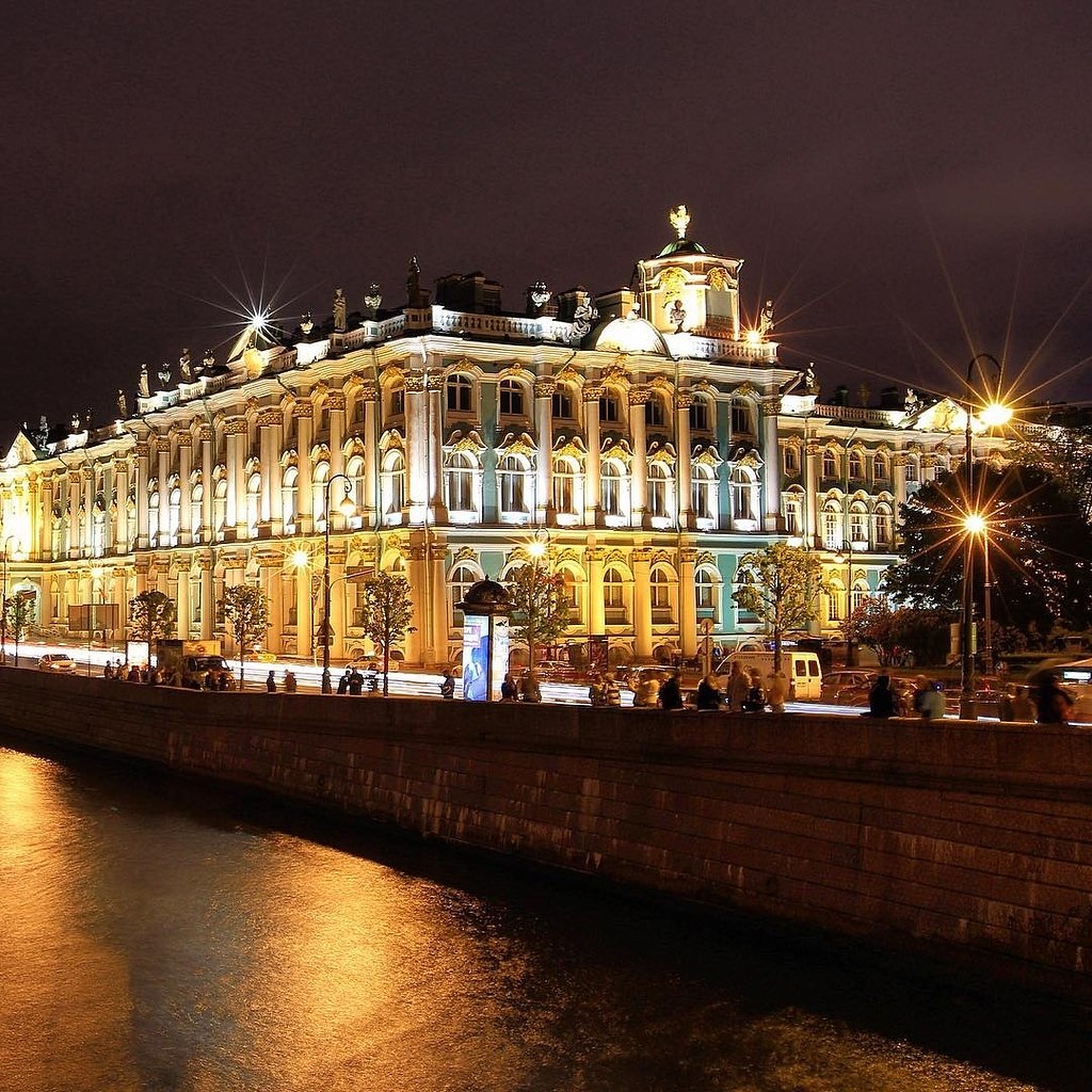 Эрмитаж Санкт-Петербург ночной