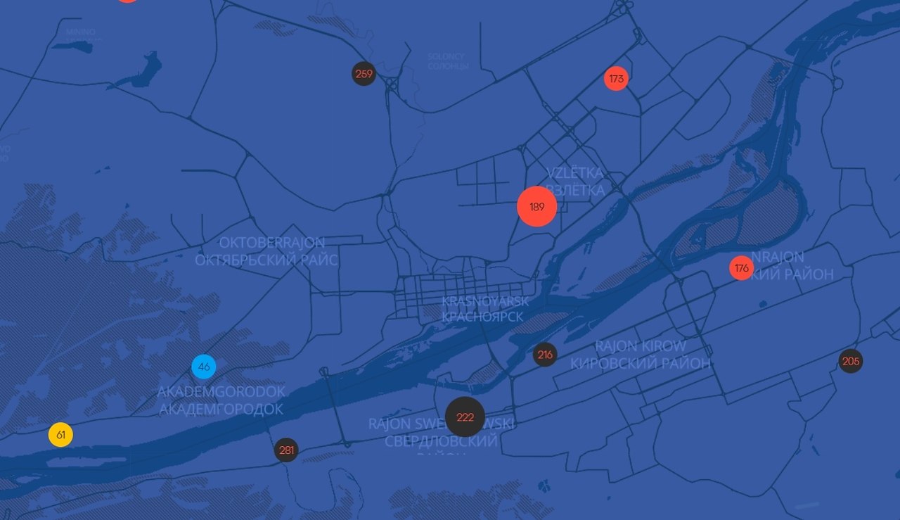 Онлайн карта загрязнения воздуха в красноярске