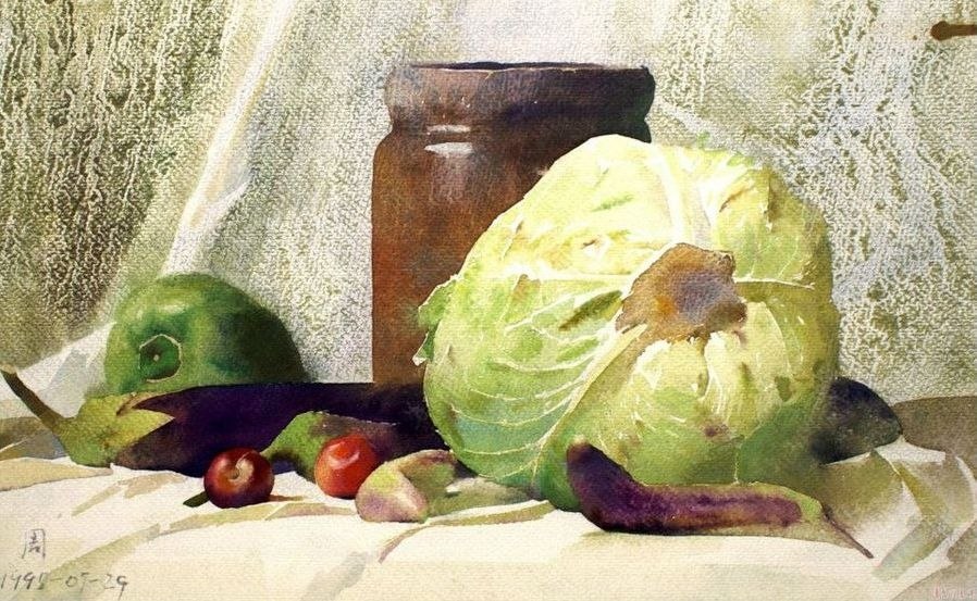 Натюрморт акварель рисунки художников