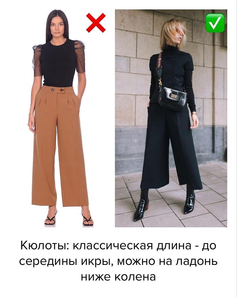 Длина брюк у женщин