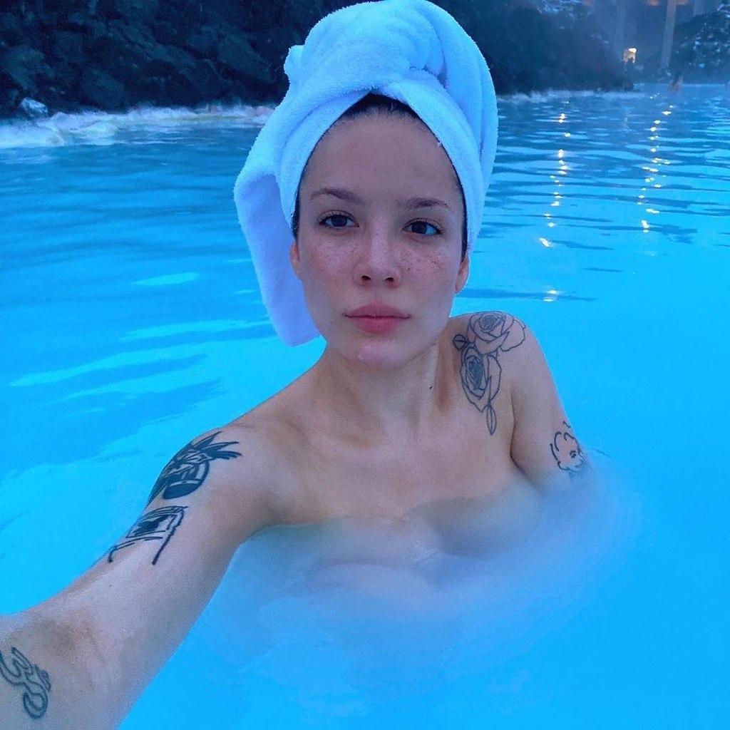 Halsey topless
