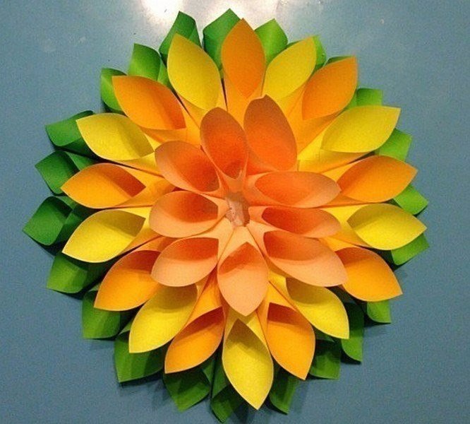 Радужный цветок из бумаги - 5