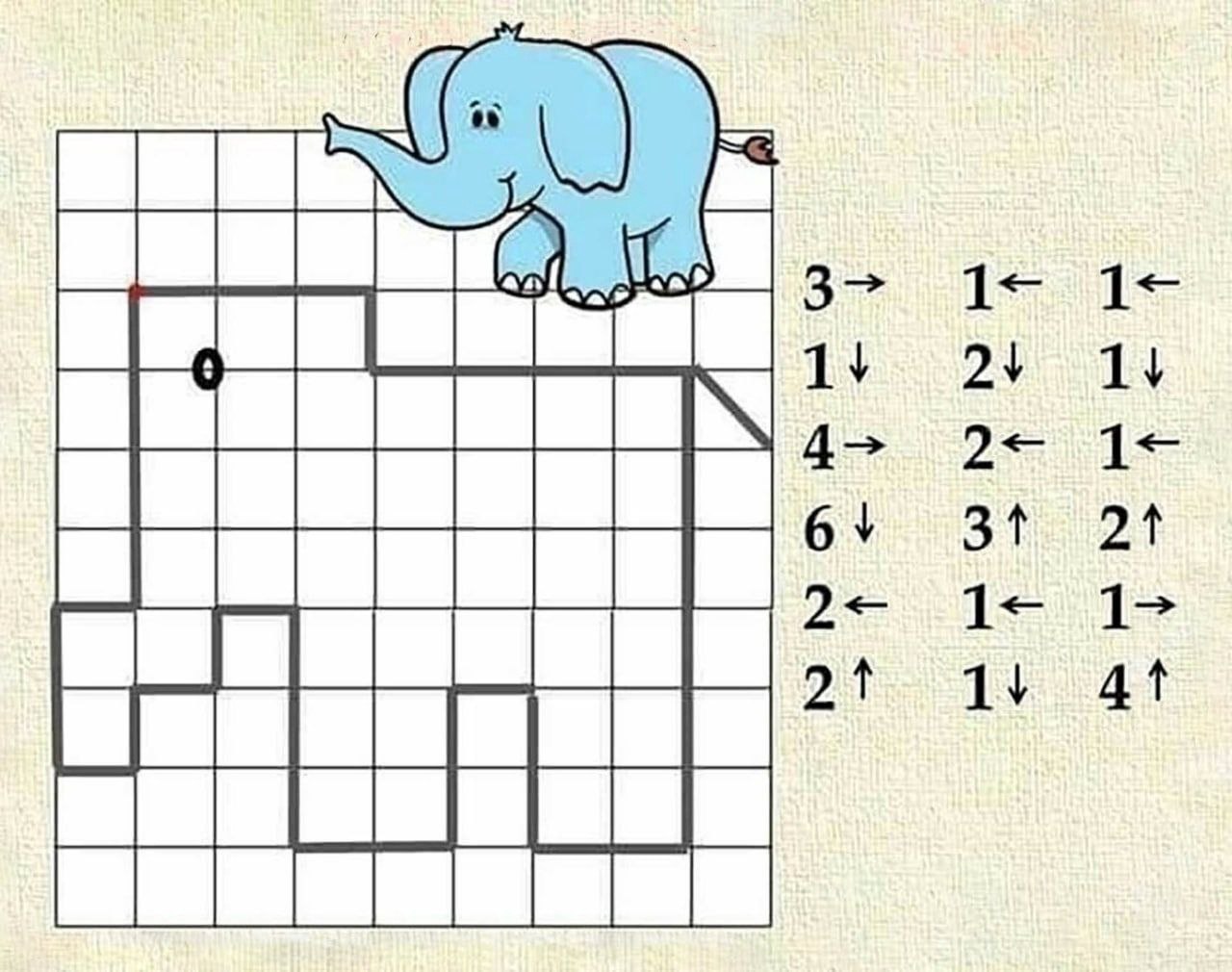 Графический диктант слон
