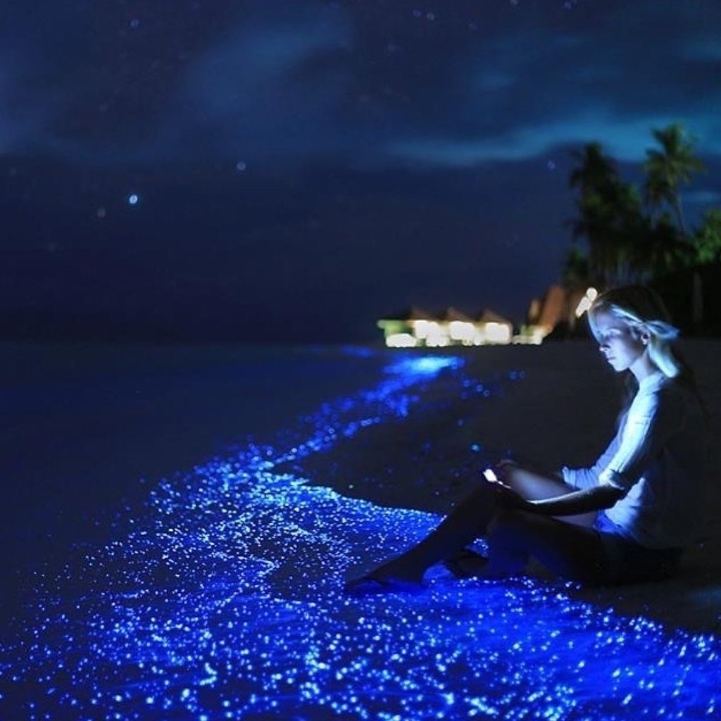 Светящийся остров на Мальдивах Ваадху