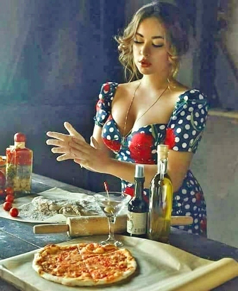 фотосессия с пиццей девушка фото 113