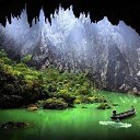   , .
Lake in the cave, China.    