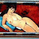 Amadeo Modigliani Nude on a Blue Cushion 1917    