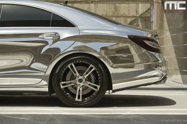 Chrome Mercedes-Benz CLS63 AMG On Savini Wheels. - 5