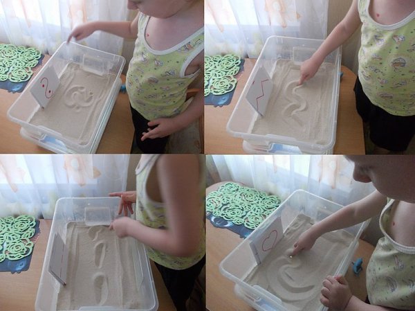 Маме в копилку.Развиваем мотрику ручек в игре.Игры с резинками для волос.Рисуем на песке или ... - 7