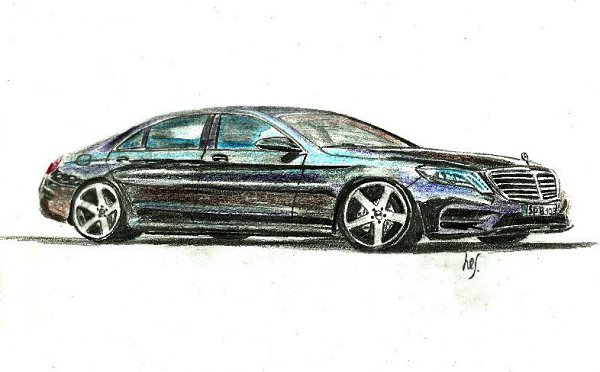 Автор Альберт Хасаншин. W222 500лайков! Не каждый сможет с такой раскраской нарисовать!