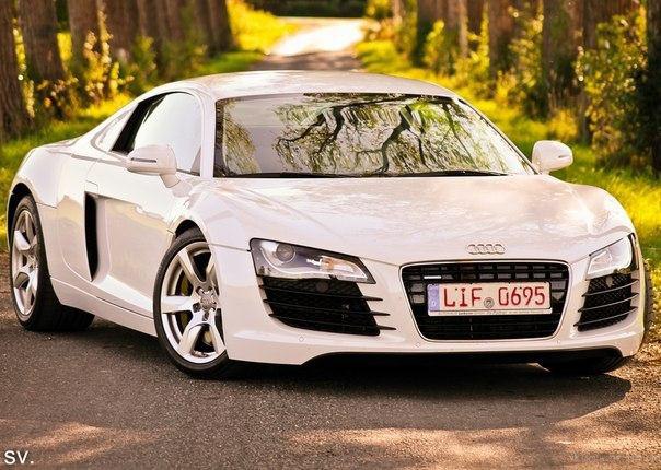 All White Audi R8.