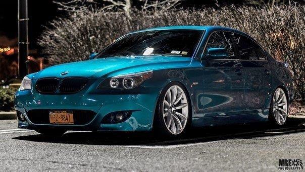 BMW 5 Series (E60) in Atlantis Blue.