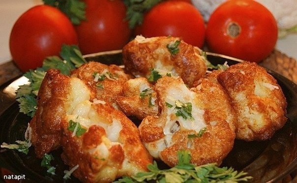 Цветная капуста в сырно-горчичном кляре.ИнгредиентыКапуста цветная 1 вилокЯйцо 2 шт.Йогурт ( сметана ...