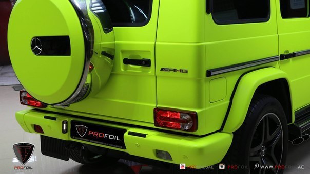 Fluro Yellow Mercedes-Benz G 63 AMG by Profoil. - 6