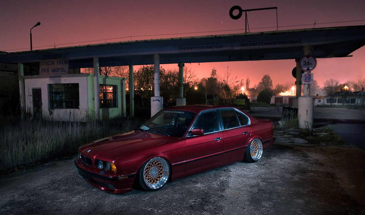 BMW e34 на берегу моря