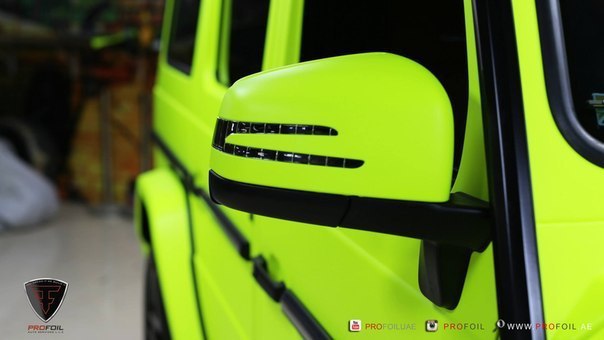 Fluro Yellow Mercedes-Benz G 63 AMG by Profoil. - 3