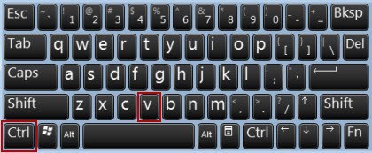   )  Ctrl+V    