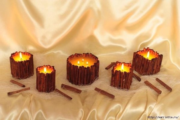 Красивые свечи своими руками. Итак, для работы нам понадобятся обычные парафиновые свечки, которые ... - 9