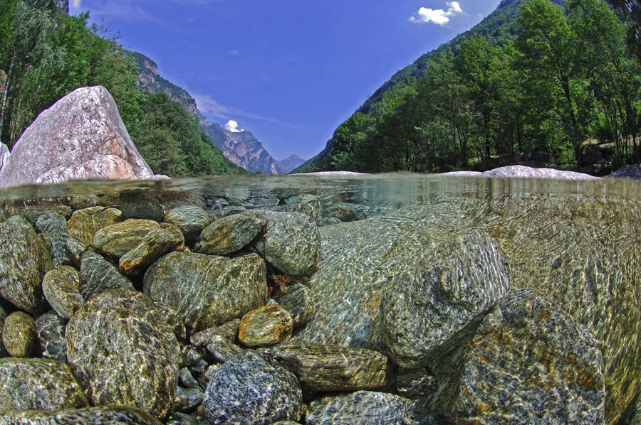 Река Верзаска Швейцария фото зимой