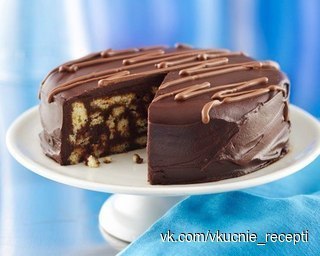 Шоколадный торт из печенья.Ингредиенты:220 г печенья220 г горького шоколада160 мл сливок для ...