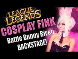 COSPLAY FINK: Battle Bunny Riven backstage  