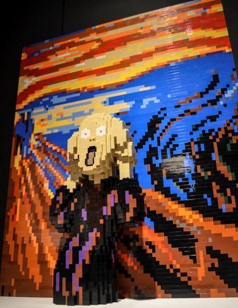 Копии известных шедевров мирового искусства созданы из кирпичиков LEGO