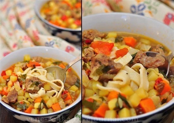 Лагман.Ингредиенты:Мясо (говядина) - 800 гр.Картофель - 6 шт.(средний)Морковь - 2 шт. ...