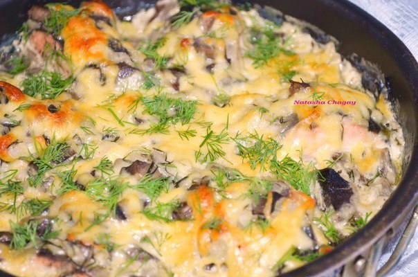 Горбуша в грибном соусе. Наташа Чагай. Это потрясающе вкусное, полезное, быстрое и нехлопотное ...