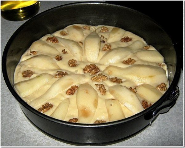 Вкуснейший грушевый пирог к вечернему чаю.Ингредиенты:1-2 яйца1/2 стакана сахара (или по вкусу)200 ... - 3