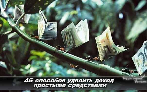 45 способов удвоить доход простыми средствами.1. Начать вести учет доходов и расходов в письменном ...