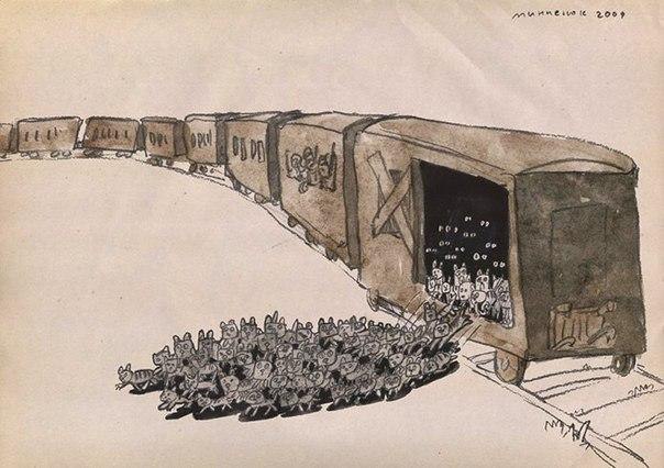 Коты блокадного Ленинграда.1942 год выдался для Ленинграда вдвойне трагичным. К голоду, ежедневно ...